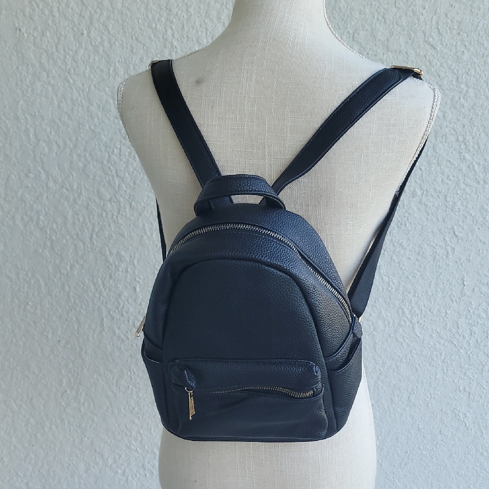 Stylish Black Mini Backpack